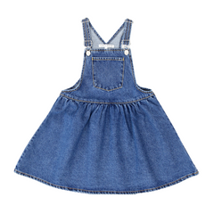 Little Parni Blue Denim Pinafore Dress (K569)