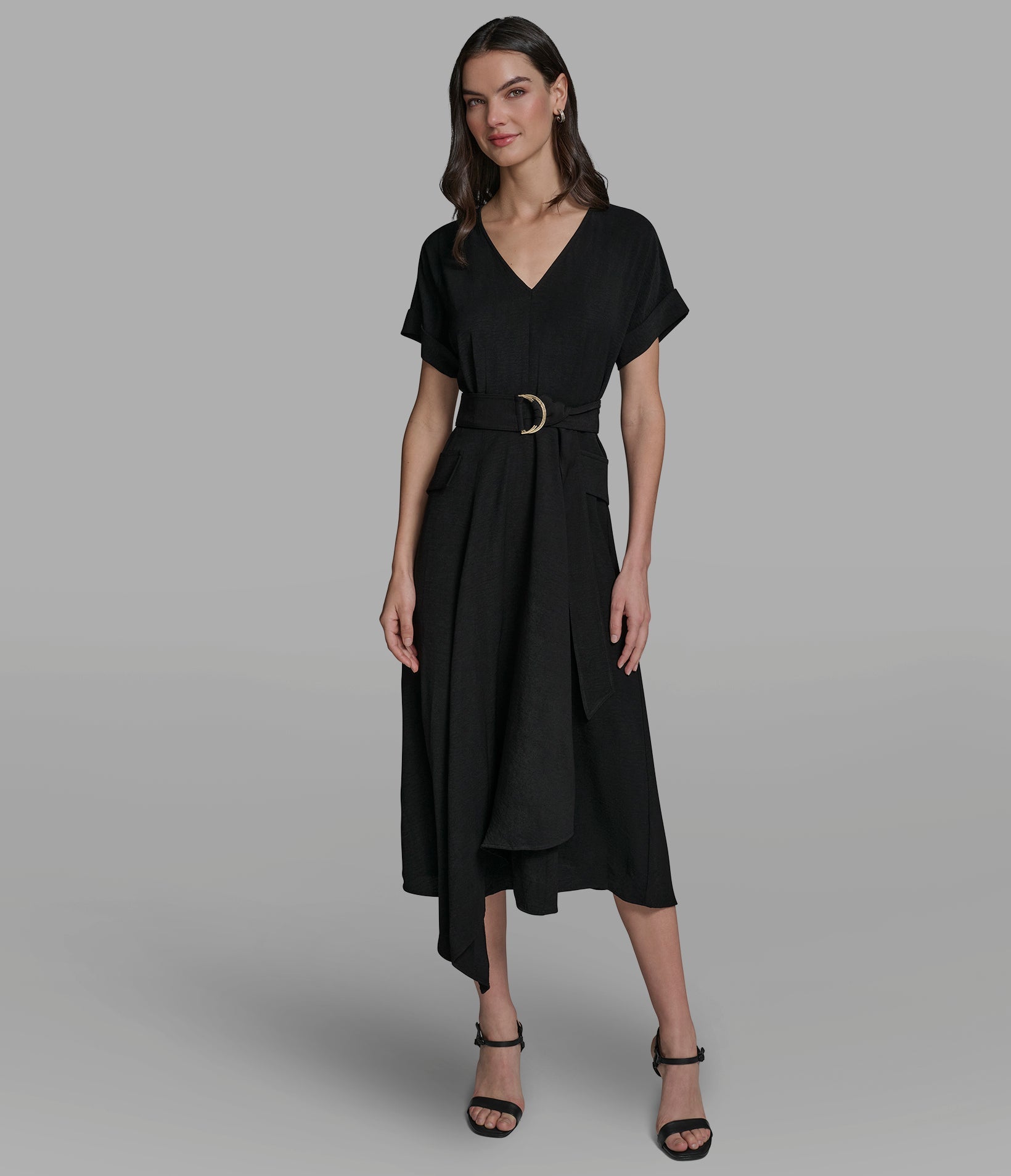 MIDI HI-LOW UTILITY DRESS