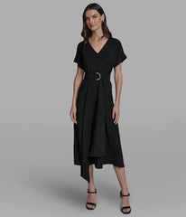 MIDI HI-LOW UTILITY DRESS