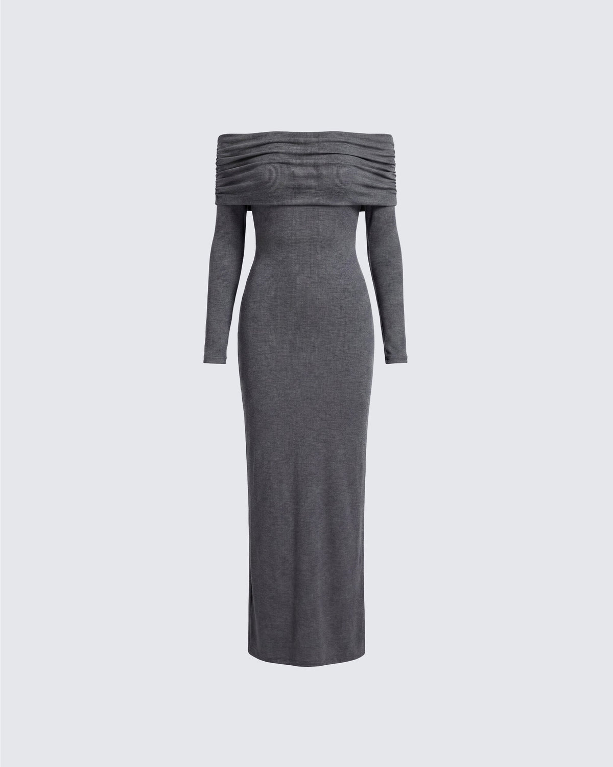 Kyan Charcoal Off Shoulder Maxi Dress