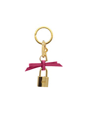 Bow and Padlock Keyring/Bag Charm - Caribou - Peony