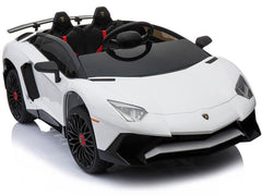 Kids Electric Go Kart, Mini Moto Lamborghini 12v White, MP3, Parental Remote Control - Powersports Warehouse