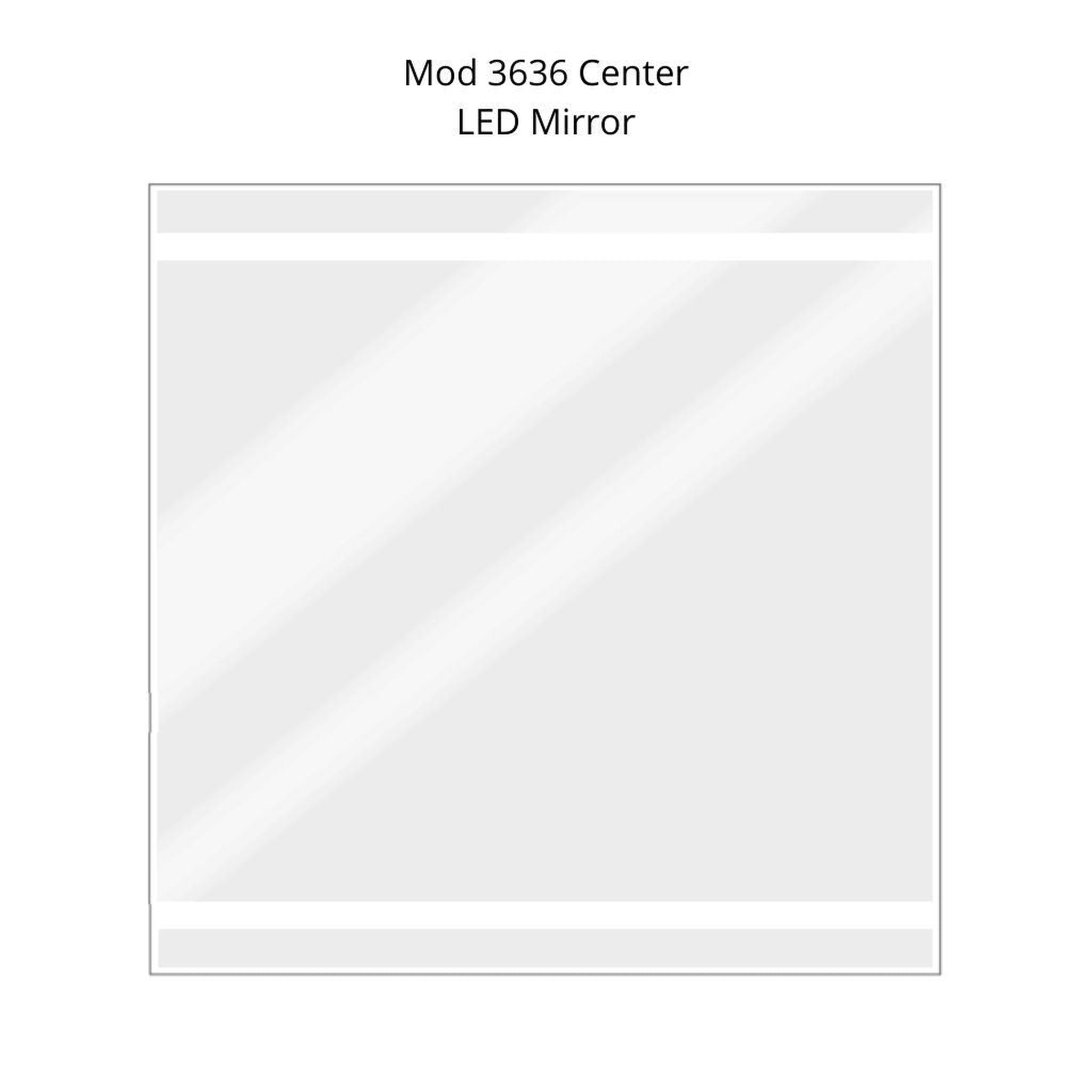 Krugg Reflections Mod 36" x 36" 5000K Square Center Configuration Wall-Mounted Silver-Backed LED Bathroom Vanity Mirror With Built-in Defogger and Dimmer