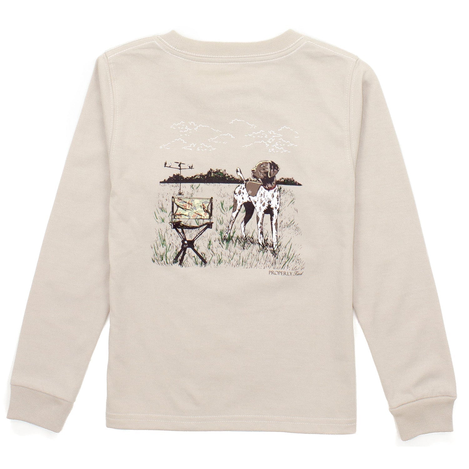 Properly Tied Tee, Dove Hunt on Linen