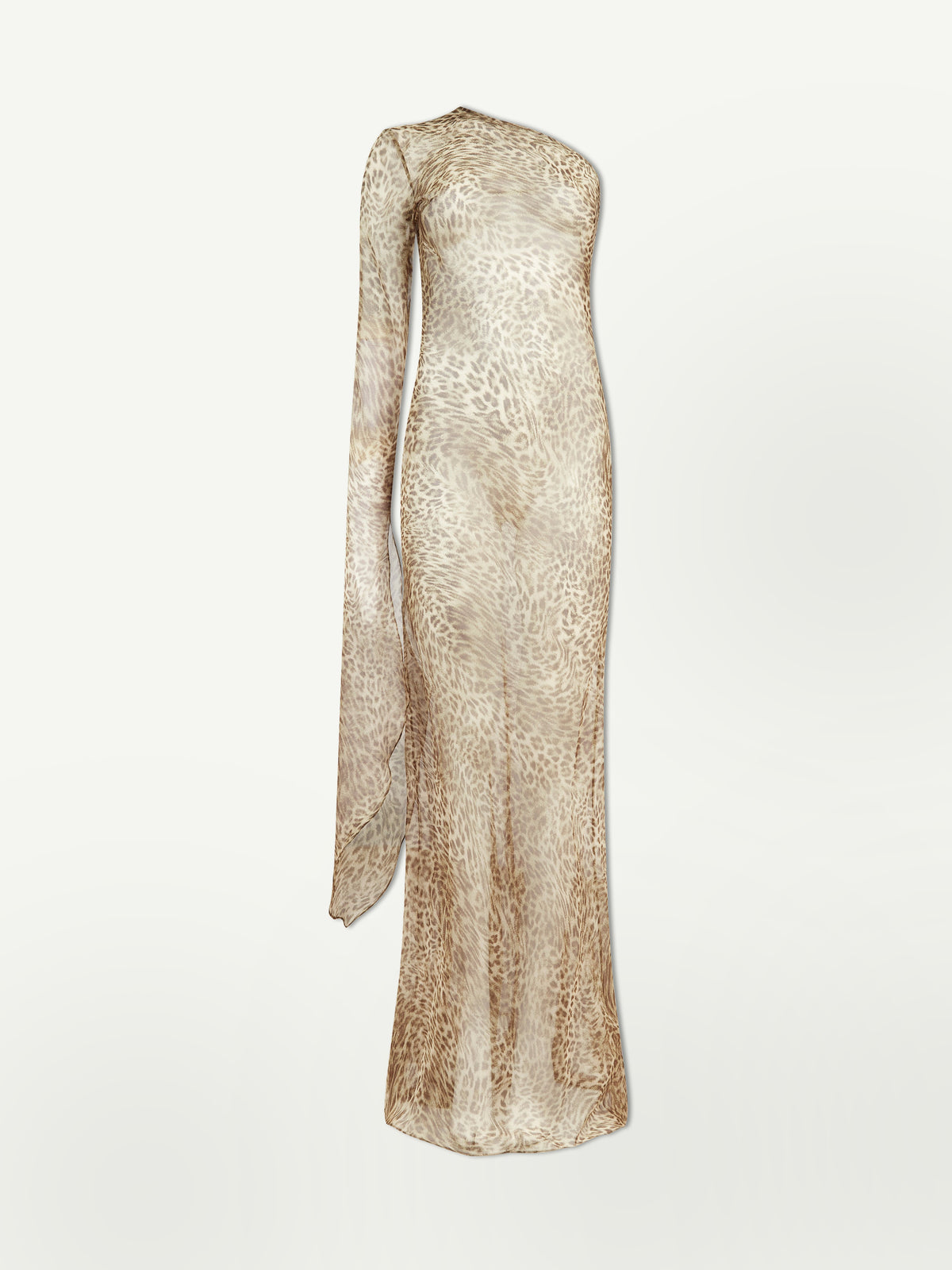 PRE ORDER - One Shoulder Leopard Print Maxi Dress