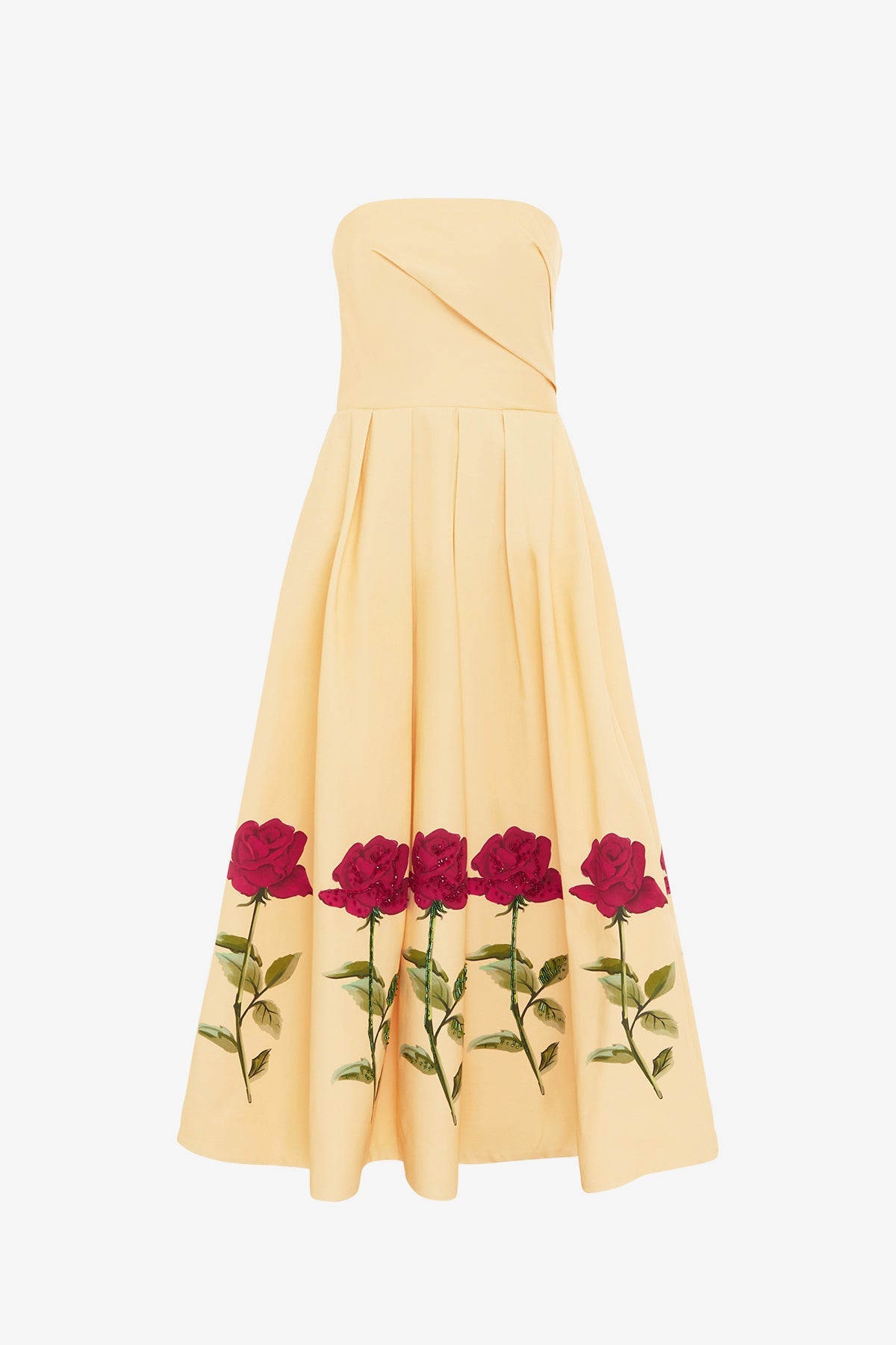 Lynn Embellished Rose Bustier Midi Dress - Butter Dress Midi