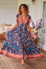 Halcyon Print Tabitha Maxi Dress