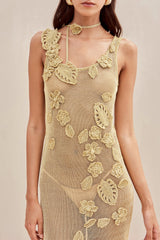 PEMMA KNIT DRESS - GOLD