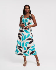 Lynda Maxi Dress - Banana Leaf Blue Dresses Frances Valentine