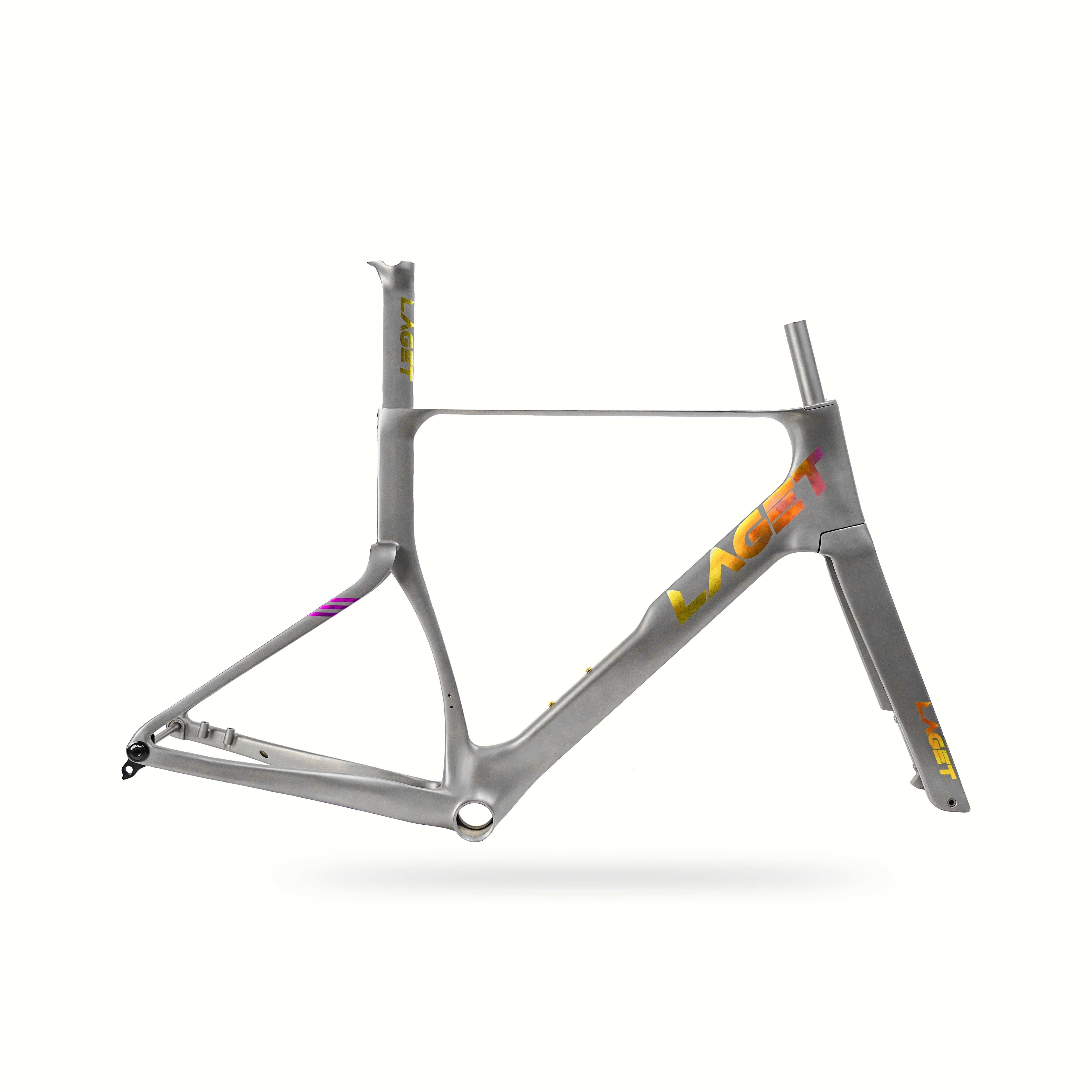 Laget Aero One Titanium Rennrad-Rahmenset | 3D-gedrucktes Titan | 1630g (M) | 700x30c