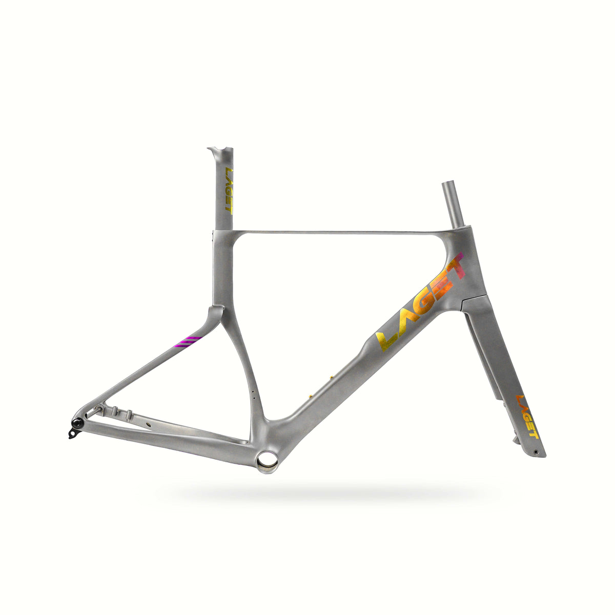 Laget Aero One Titanium Rennrad-Rahmenset | 3D-gedrucktes Titan | 1630g (M) | 700x30c
