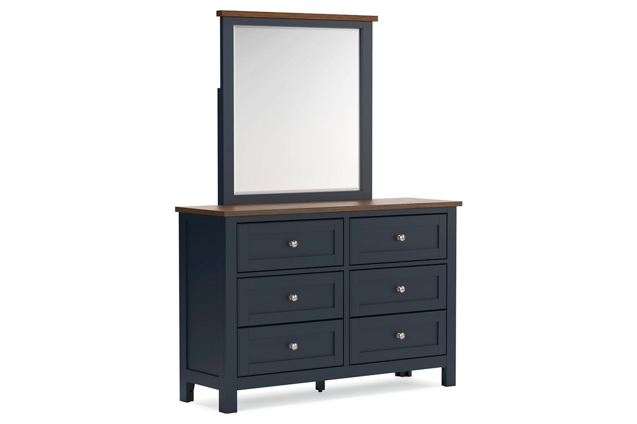 Landocken Brown/Blue Youth Panel Bedroom Set from Ashley Furniture - Luna Furniture