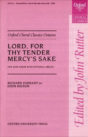 Lord, For Thy Tender Mercy's Sake SATB - John Hilton, Ed. Miles