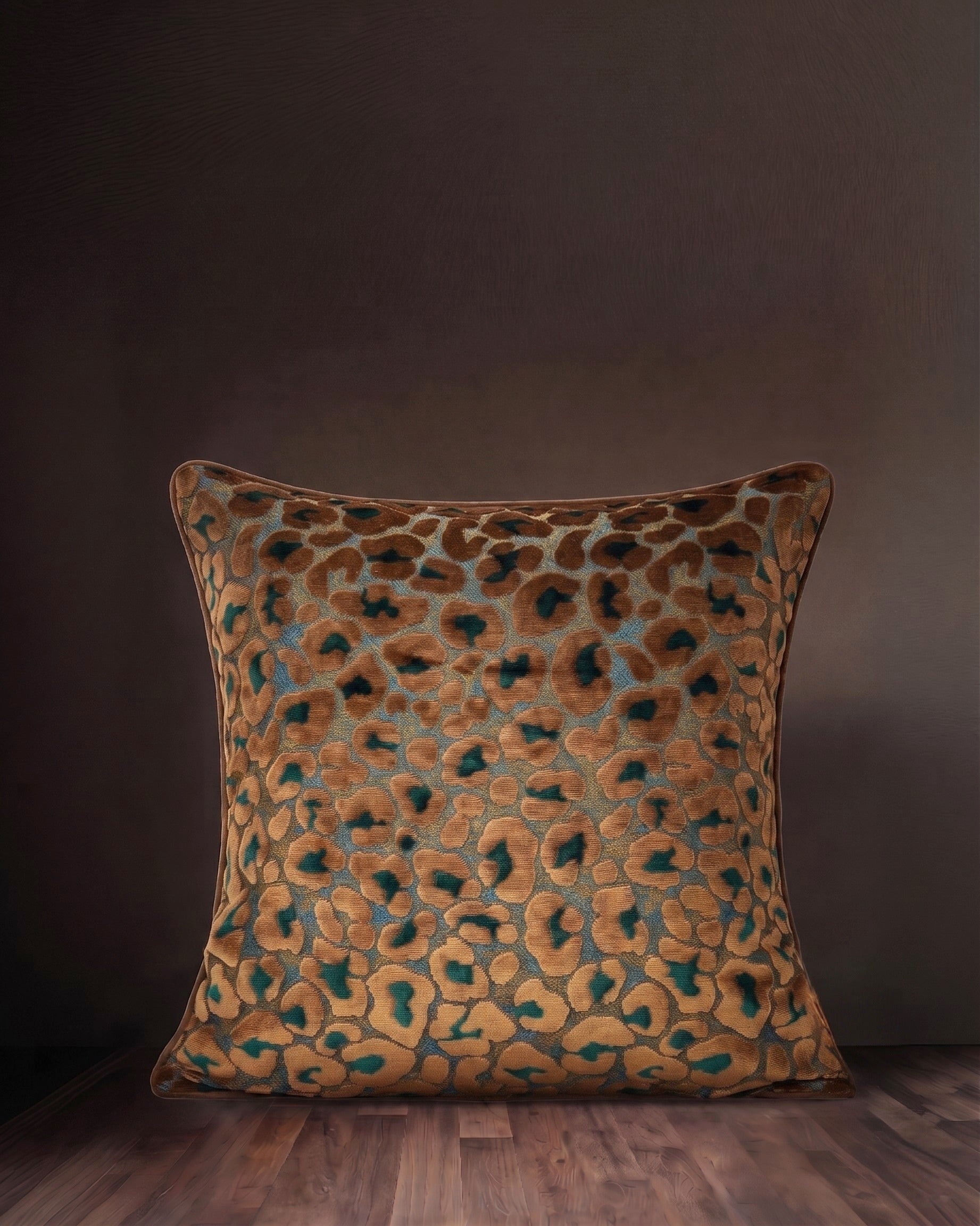 The Serengeti Sapphire Cut Velvet Pillow