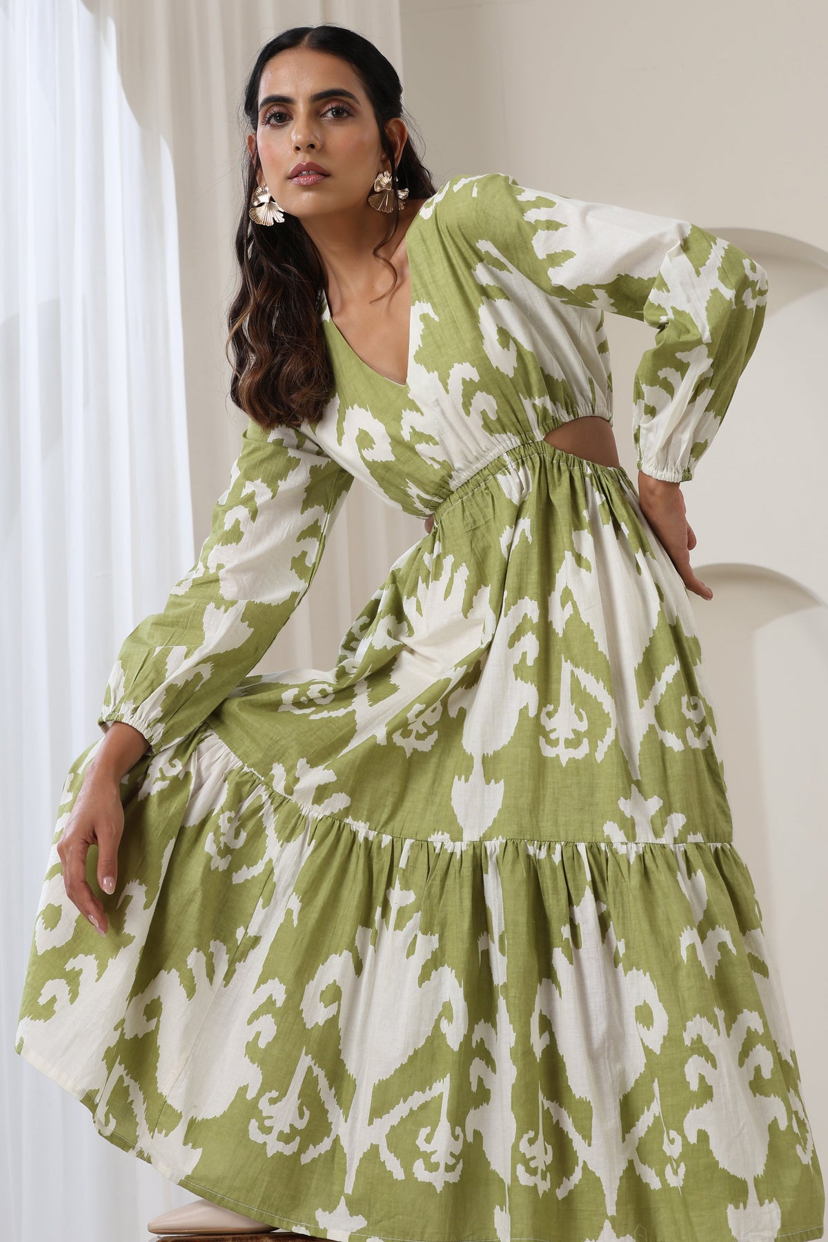 Hannah Green Midi Dress