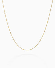 Cadena de Bolitas Diamantadas en Oro Amarillo de 18 Kt