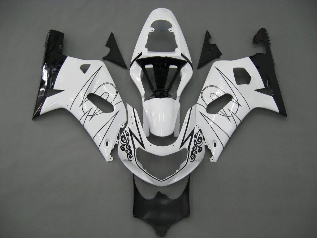Verkleidungen 2001-2003 Suzuki GSXR 600 Weiß Schwarz Alstare Corona GSXR Racing Generic