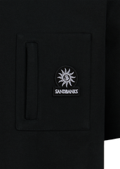 Sandbanks Zip Pocket Interlock T-Shirt - Black - Sandbanks