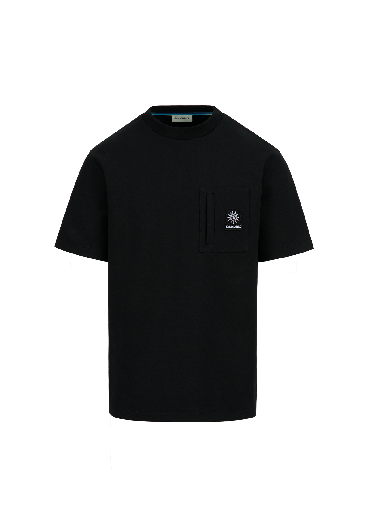 Sandbanks Zip Pocket Interlock T-Shirt - Black - Sandbanks