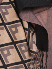 Echarpe irisée motifs géométriques - Noir - 3