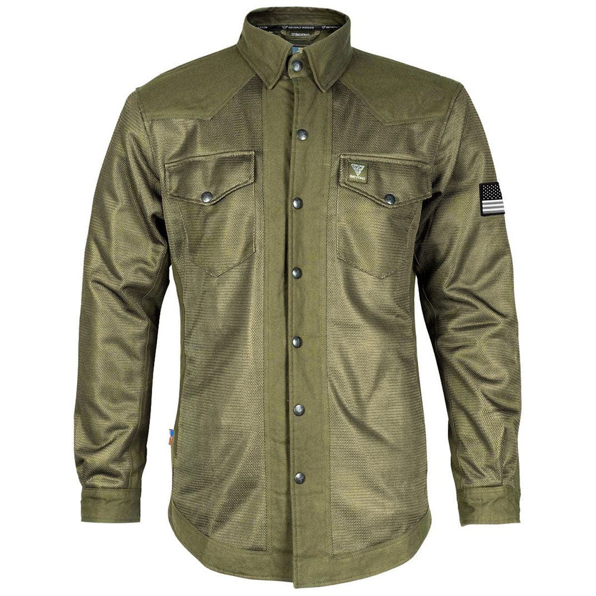 Protective Summer Mesh Shirt - Army Green Solid