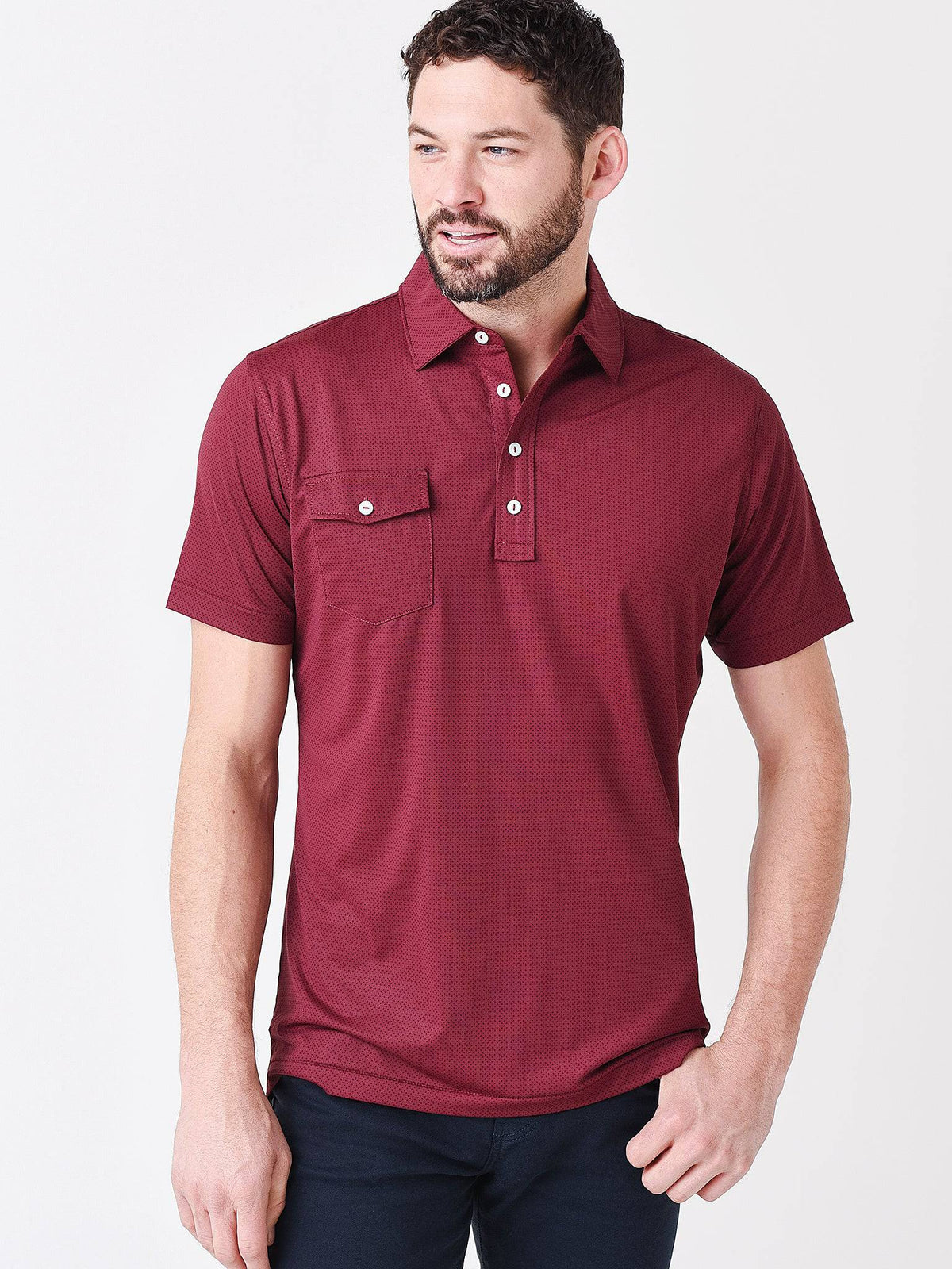 Peter Millar Crown Crafted Men's Blues Performance Jersey Polo - Saint Bernard