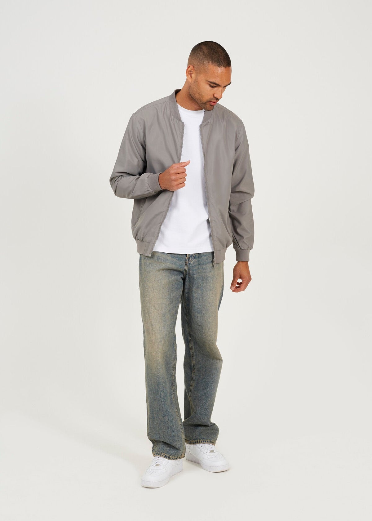 BOMBER JACKET, GREY