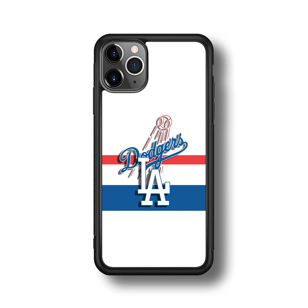 MLB Los Angeles Dodgers iPhone 11 Pro Max Case Rubber Black (2D Case)