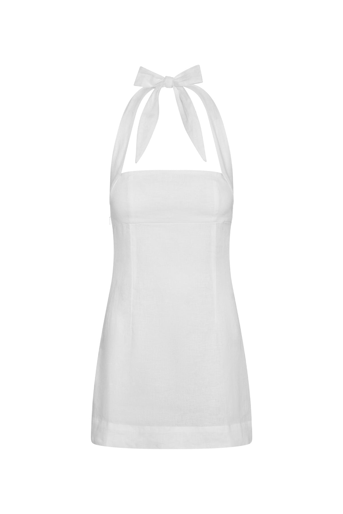 Montserrat Mini Dress - White Linen