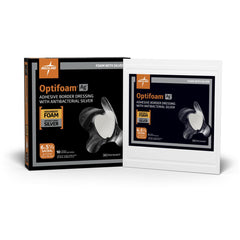 Optifoam Ag Adhesive Dressing, 6.5x 5.5in (Box of 10)