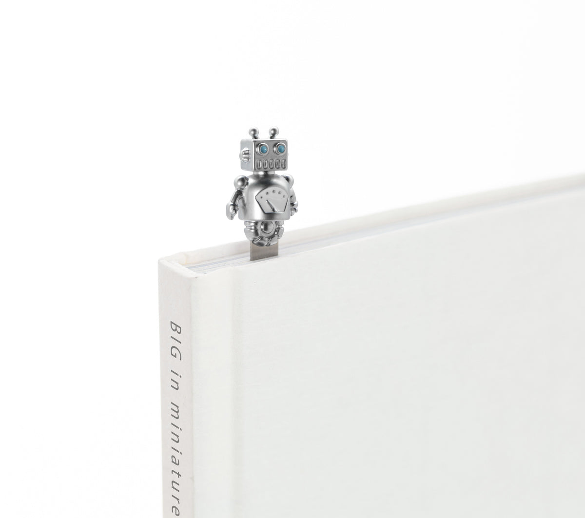 Marque Page Robot Argenté Meta[l]morphose | Boutique d'objets cadeaux designs