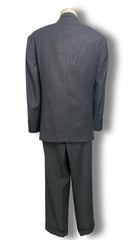 Grey Pinstripe 3 Piece Suit (46)