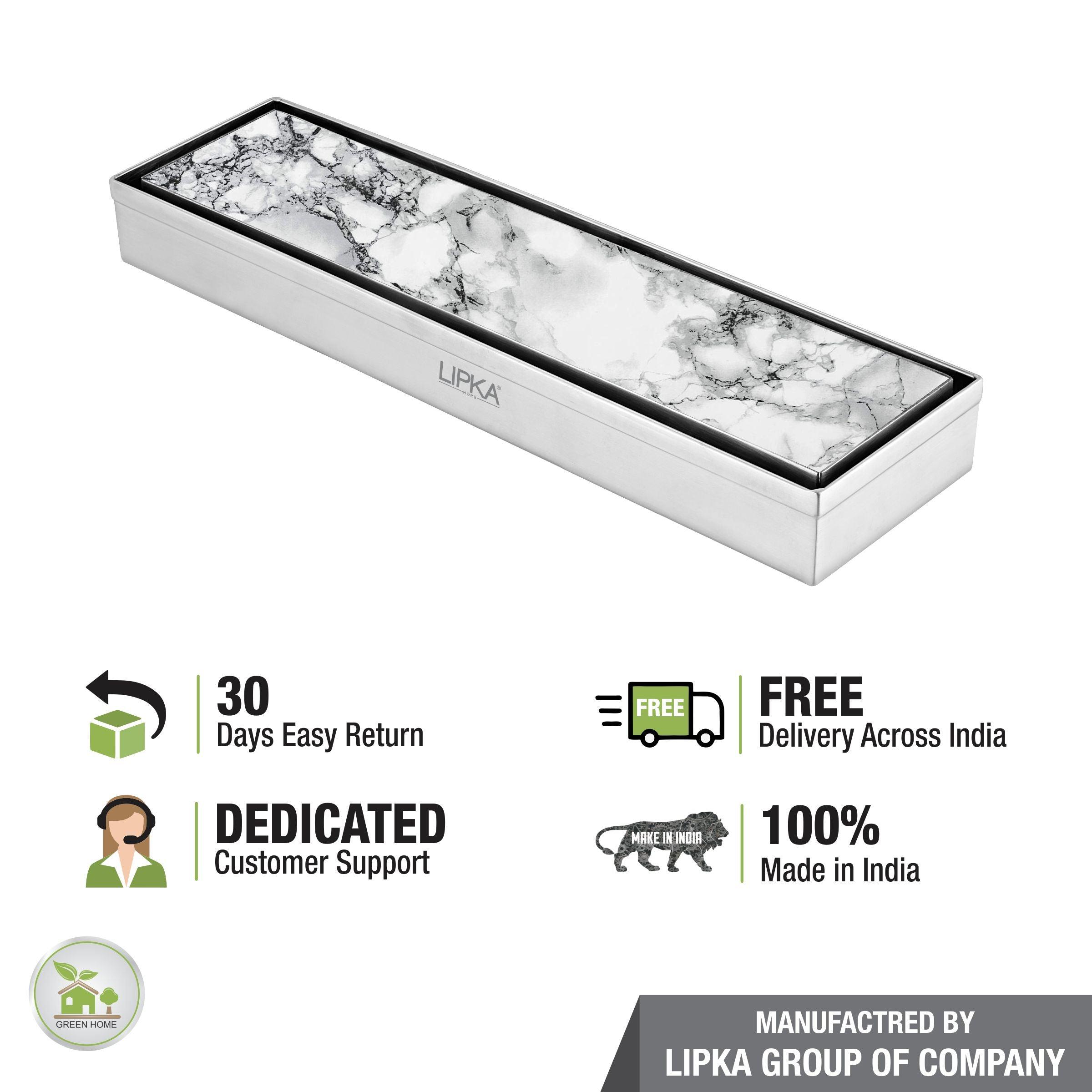 Marble Insert Shower Drain Channel (18 x 3 Inches) - LIPKA - Lipka Home