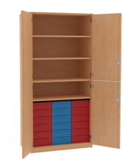 Materialschrank 3x6S mit Doppeltür - Höhe 190cm