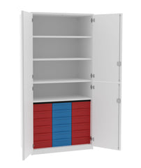Materialschrank 3x6S mit Doppeltür - Höhe 190cm