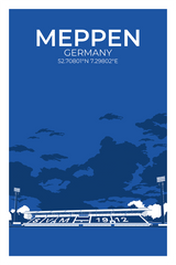 Stadion Illustration Poster Meppen