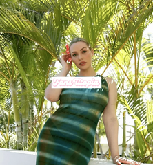Mia Malkova Green Tie Dye Maxi Dress Mia Malkova