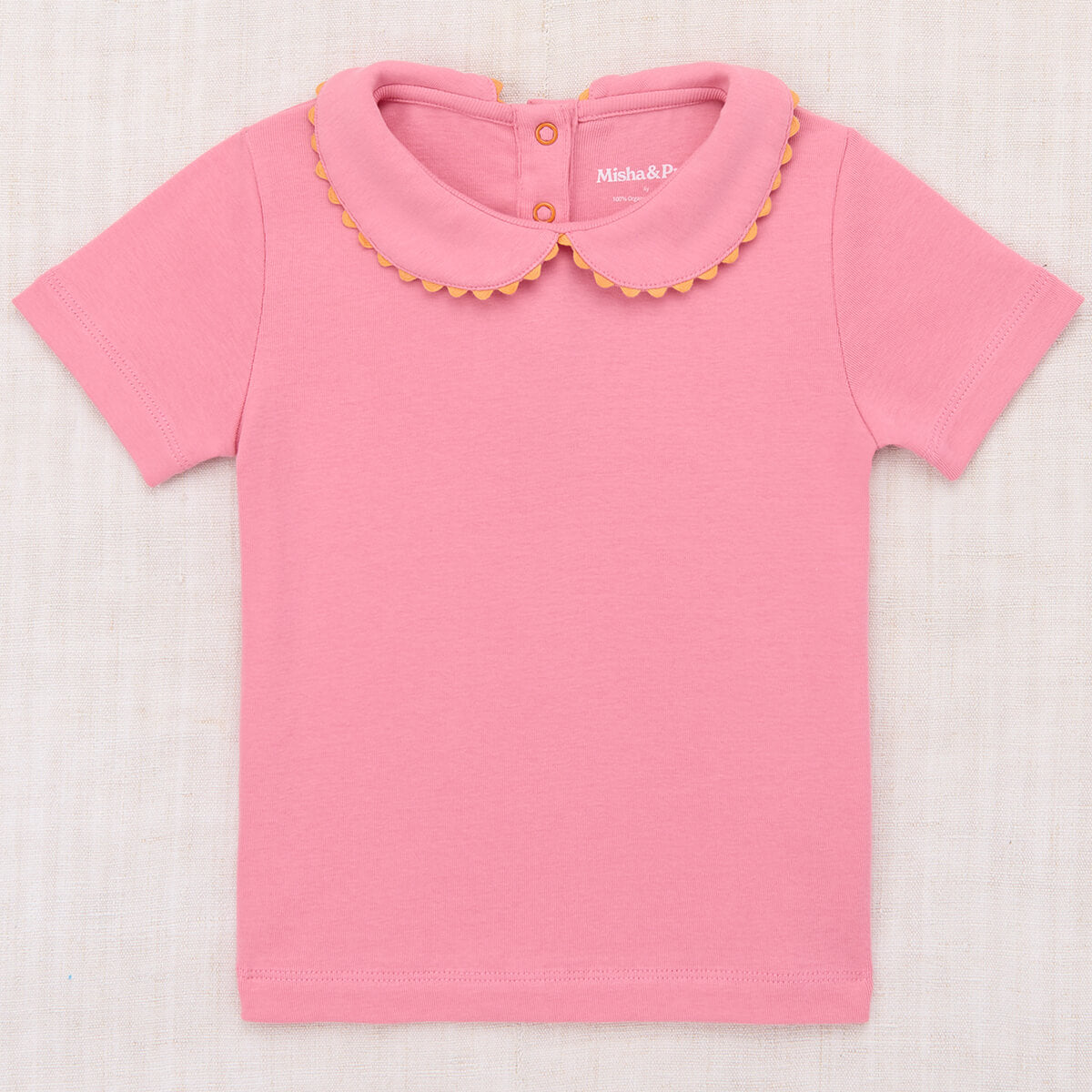 Rickrack Collar Tee in Azalea by Misha & Puff