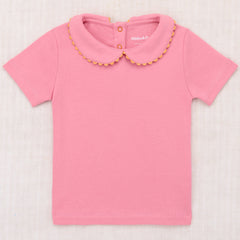 Rickrack Collar Tee in Azalea by Misha & Puff