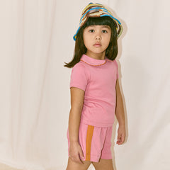 Rickrack Collar Tee in Azalea by Misha & Puff