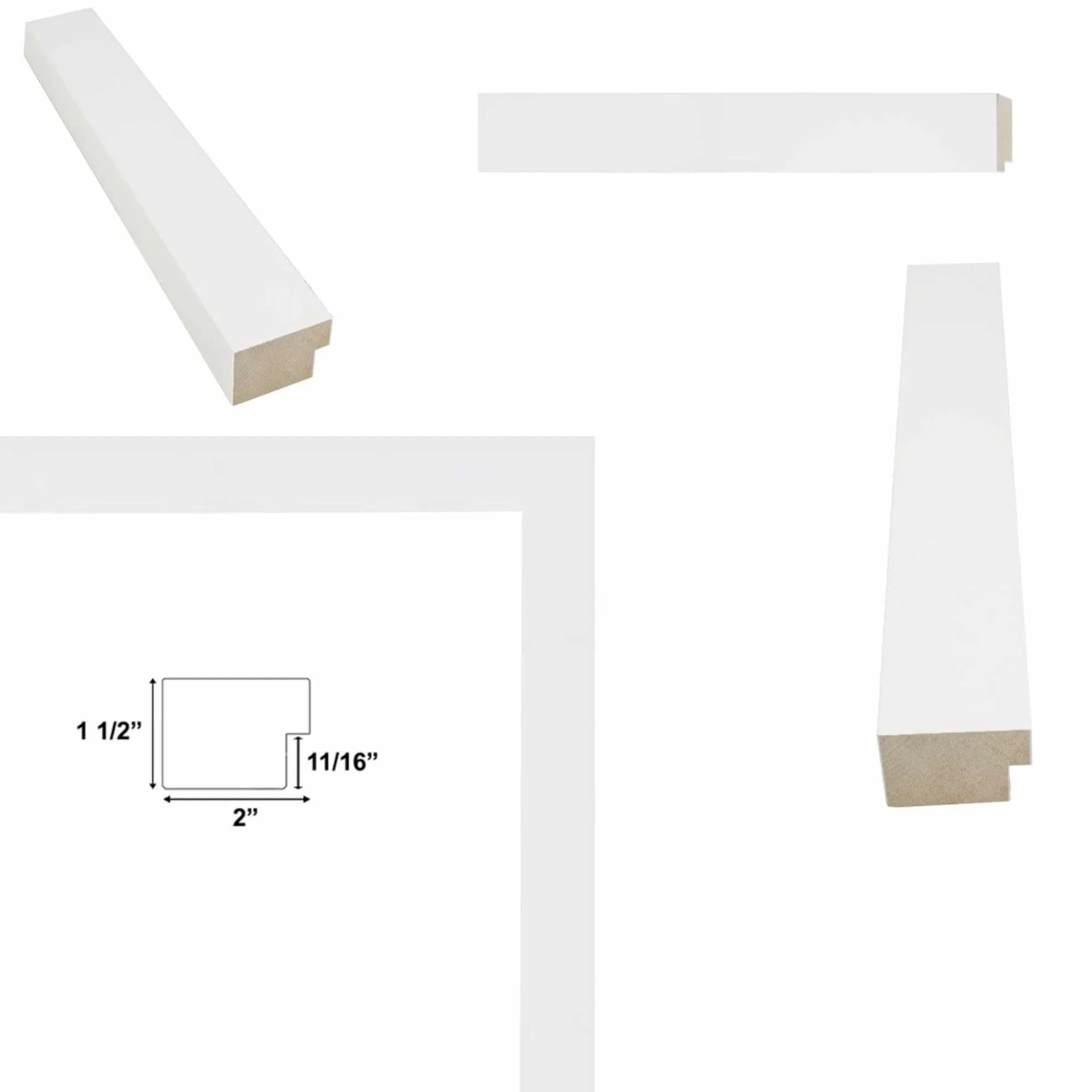12x18 Frame Modern Gallery Gloss White Picture Frame-
