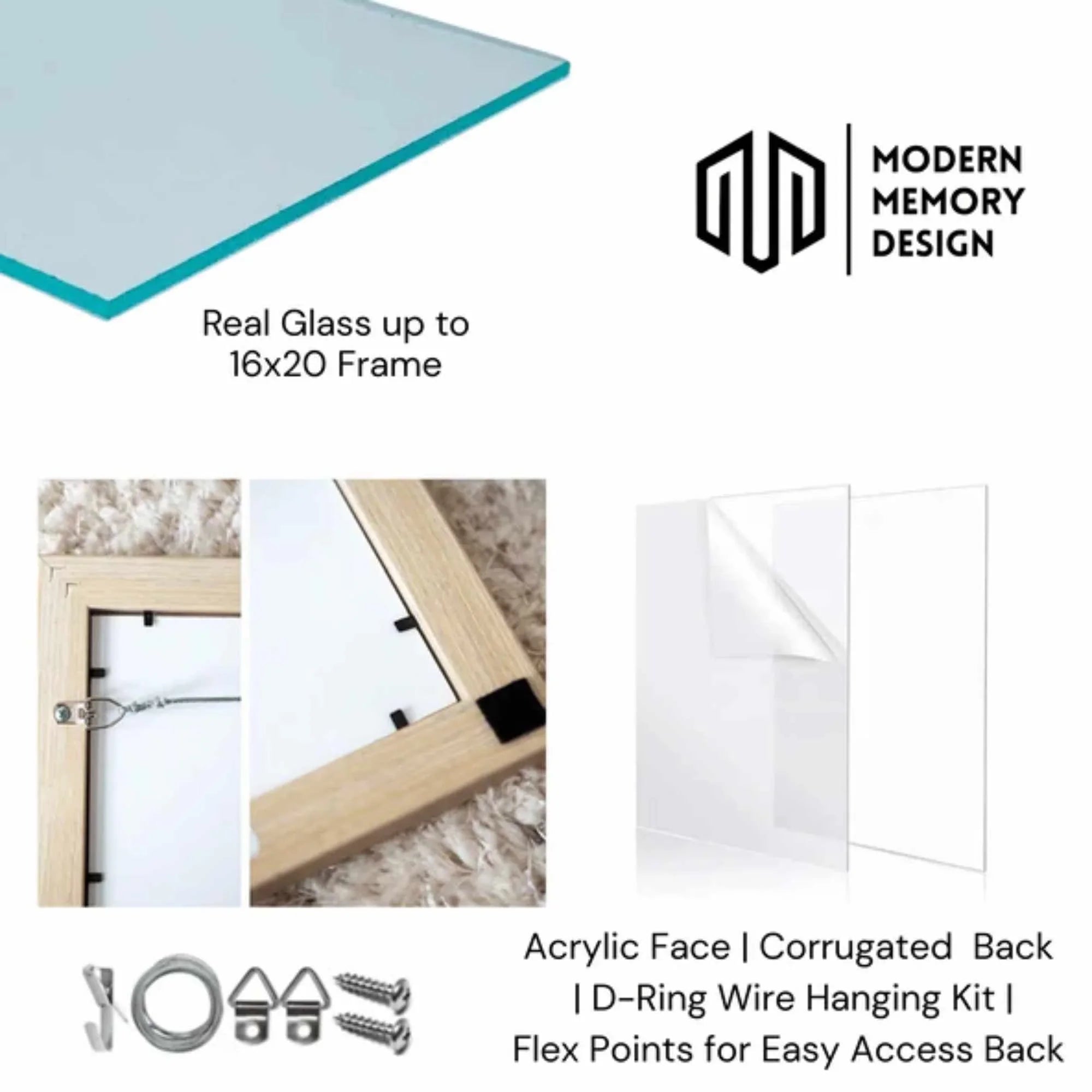 12x18 Frame Modern Gallery Gloss White Picture Frame-