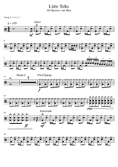 Little Talks - Of Monsters and Men - Full Drum Transcription / Drum Sheet Music - AriaMus.com