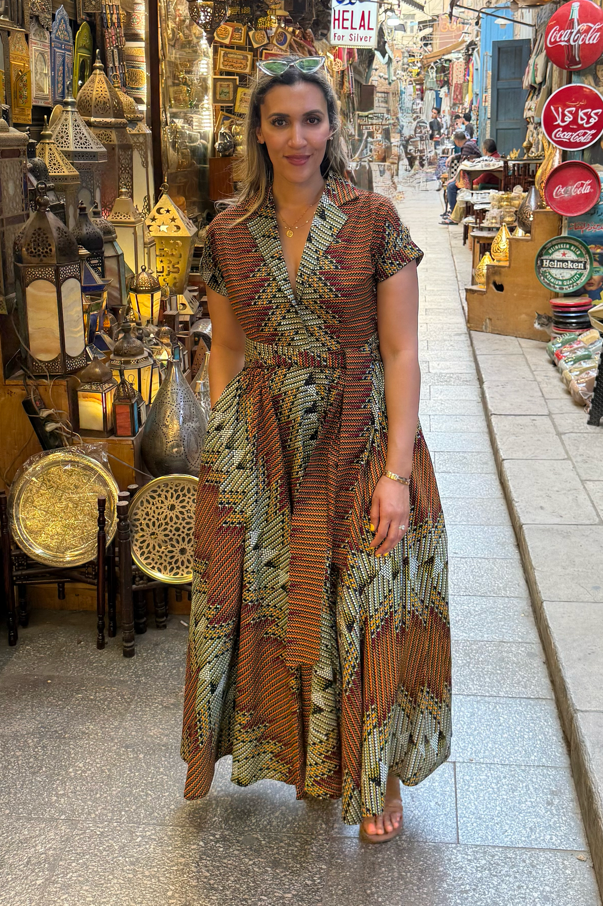DELE Ankara Maxi Dress - Women