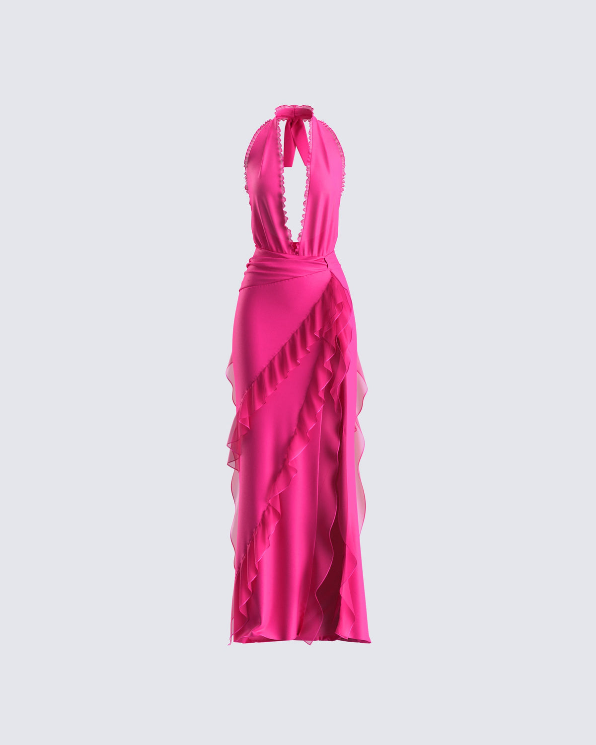 Women's pink maxi dress – FINESSE