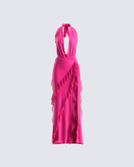 Women's pink maxi dress – FINESSE