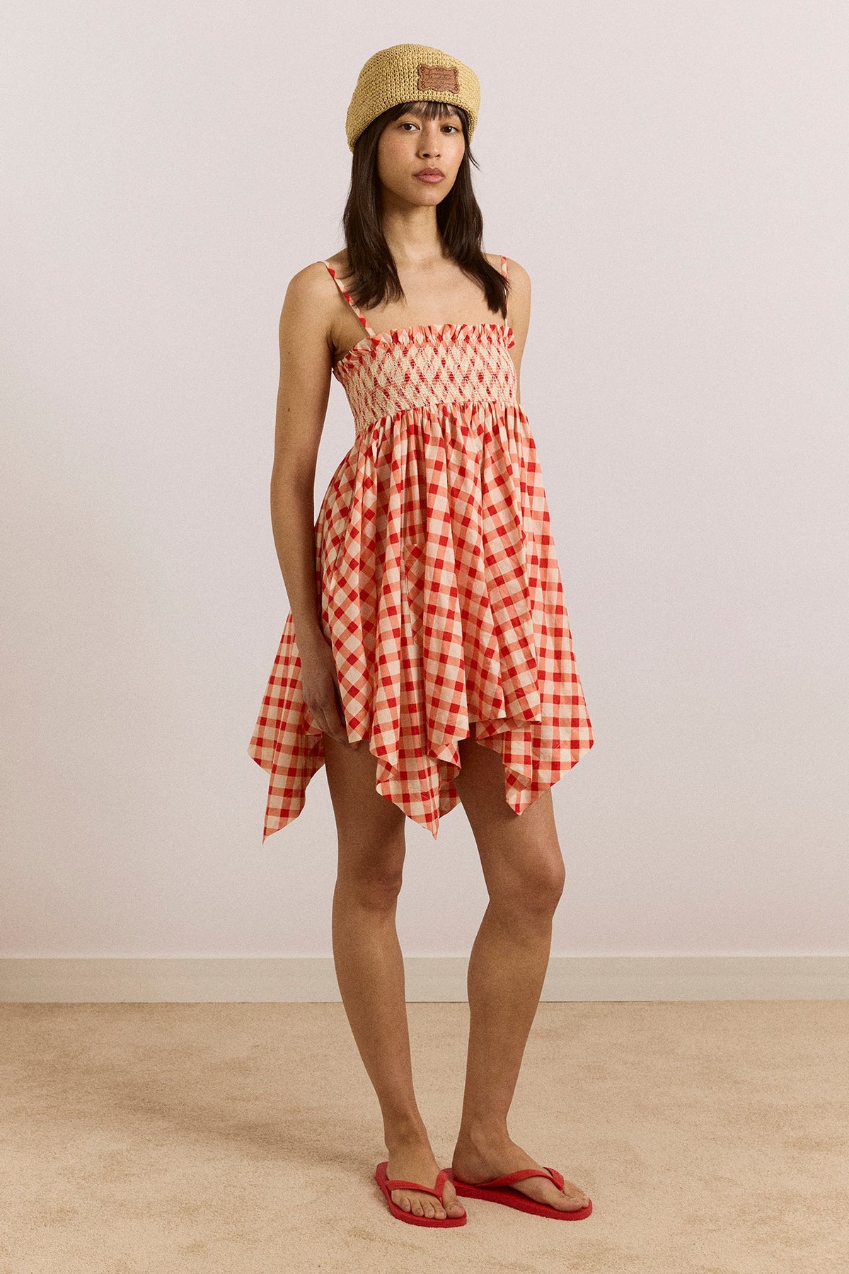 Lilo Hanky Hem Multiwear Skirt/Dress- Red Gingham