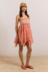 Lilo Hanky Hem Multiwear Skirt/Dress- Red Gingham