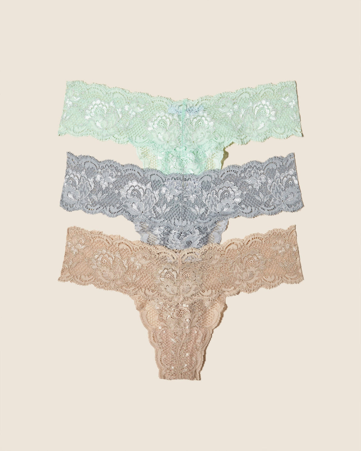 Multi Tanga - Never Say Never Metallics Cutie Tanga 3Er-Pack