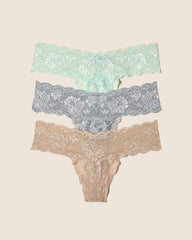 Multi Tanga - Never Say Never Metallics Cutie Tanga 3Er-Pack
